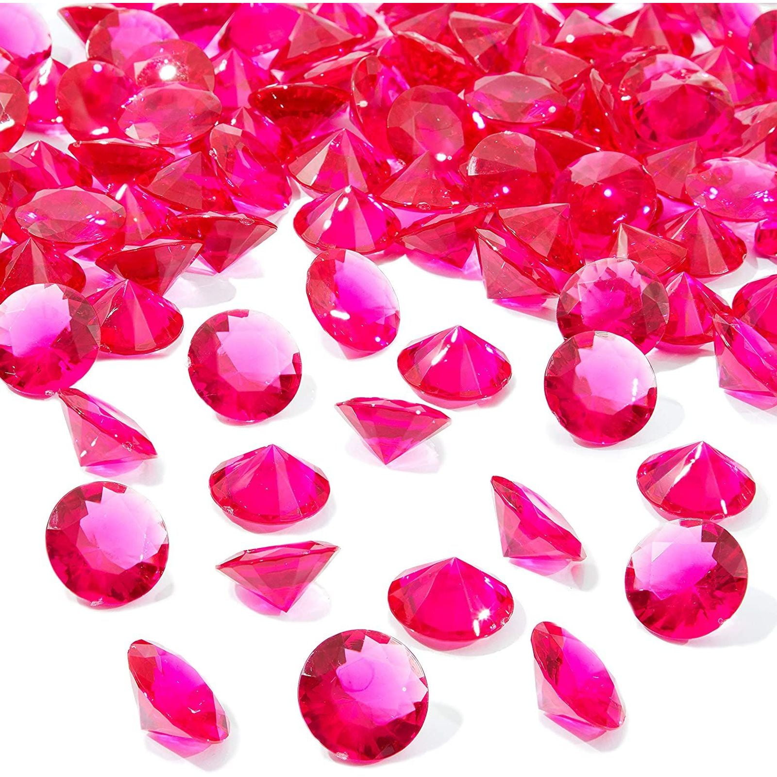 Pink Rose Flat Back Diamond Acrylic Rhinestones Plastic Jewels Fuchsia High  Quality Craft Gemstones Jewelry Making Cosplay Embelishment Prop -   Sweden