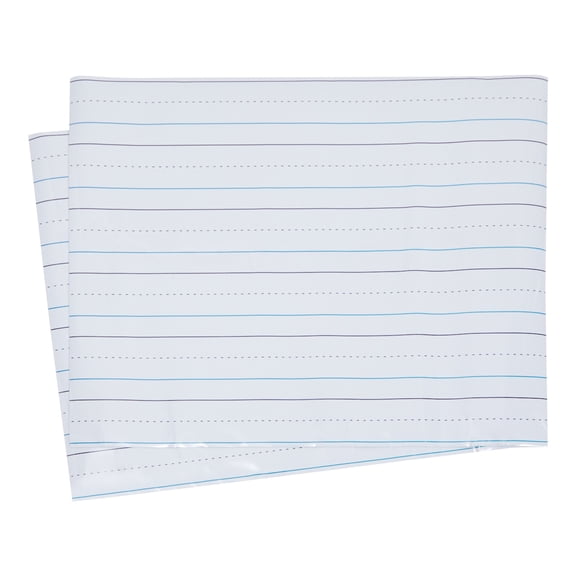 Bright Creations Dry Erase Lined Magnetic Sheet - 22 x 17 in White Horizontal Pack of 2 - Magnetic Handwriting Paper for Whiteboard & Lined Sentence Strips