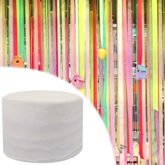 Bright Crepe Paper Roll, 81in x 82ft - DIY Crafts Party Decor Supplies, Flame Retardant, Non-Bleeding