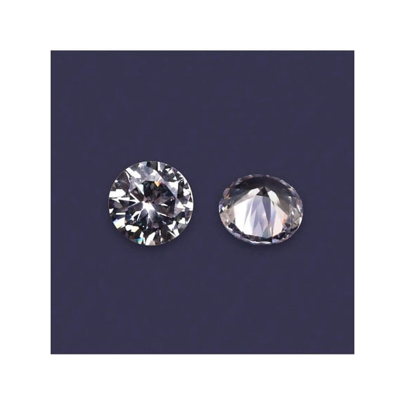 Bright Cut Round Cubic Zirconia Gemstone 12.0mm Clear 5PCS For Jewelry Making