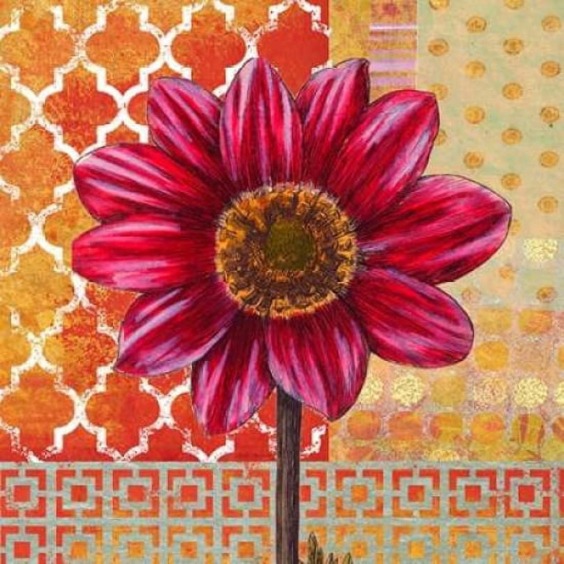 Bright Dahlia Canvas Art - Walter Robertson (24 x 24)