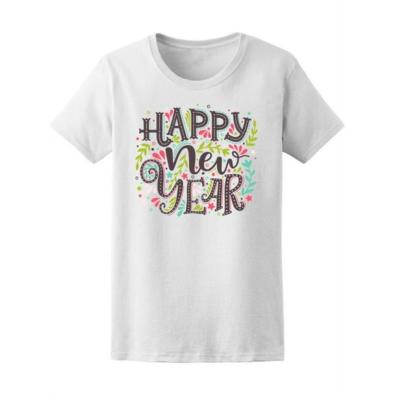 Bright Decorative Happy New Year T-Shirt Women -Image by Shutterstock, Female Small