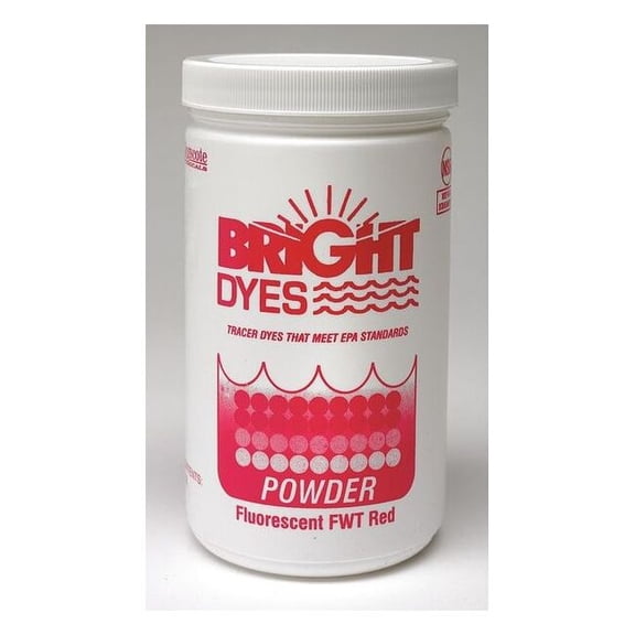 Bright Dyes Dye Tracer Powder,Fluorescent Red,1 lb 105403