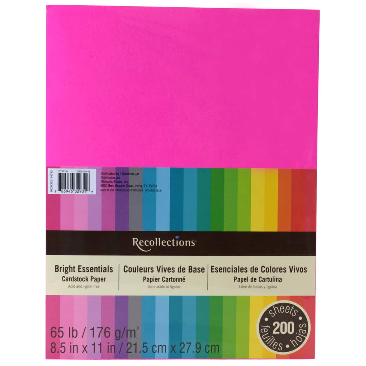 Bright Essentials 12 x 12 Cardstock Paper Pack by Recollections™, 100  Sheets 