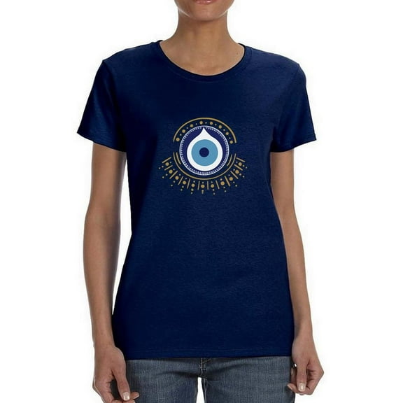 Bright Evil Eye Shaped T-Shirt Women -Image by Shutterstock, Female x-Large