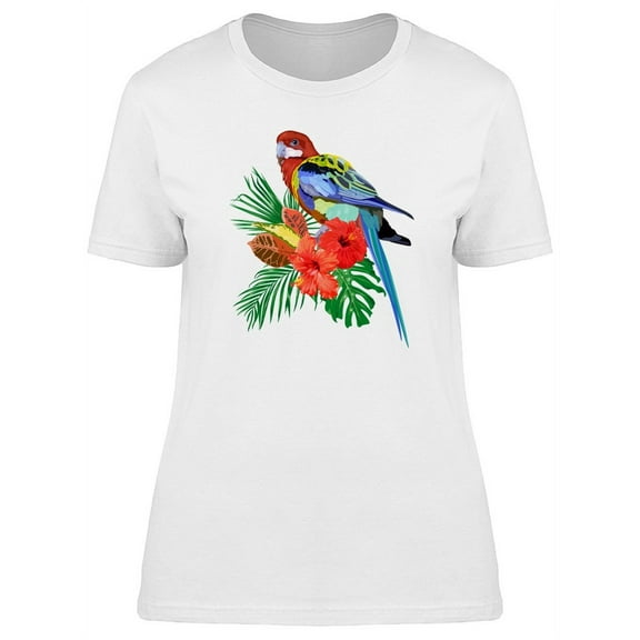 Bright Exotic Parrot T-Shirt Women -Image by Shutterstock, Female Large