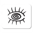 thumbnail image 1 of Bright Eye Black and White Circle Close Drawing Drawn Emblem Mousepad Mouse Pad Mouse Mat 9x10 inch, 1 of 3