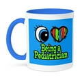 thumbnail image 1 of 3dRose, Bright Eye Heart I Love Being a Pediatrician, 15oz Two-Tone Blue Mug, 1 of 7