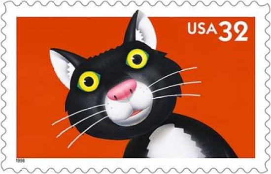 Bright Eyes Cat Canvas Art - US POSTAL SERVICE (24 x 36)