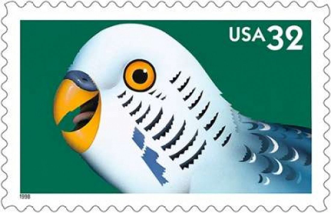 Bright Eyes Parakeet Canvas Art - US POSTAL SERVICE (12 x 18)