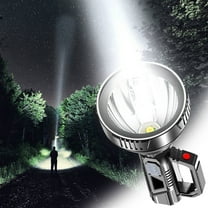 Bright Flashlights High Lumens, Flashlights For Emergencies, Emergency Flashlight, Strong Light Portable Flashlight USB Rechargeable ABS Outdoor LED Multifunctional Household Searchlight Portable La