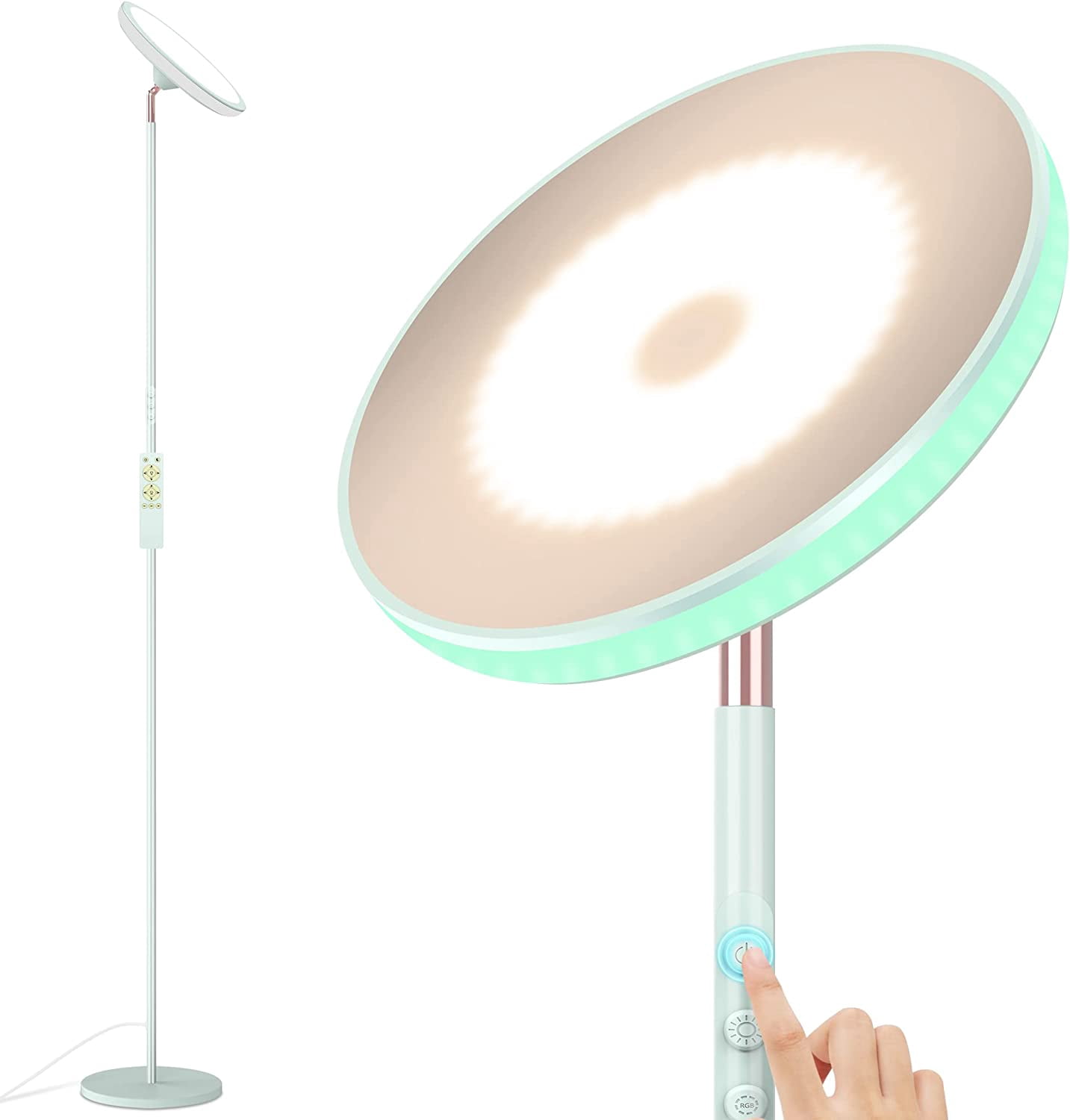 Bright Floor Lamp,42W 3700LM LED Torchiere Floor Lamps for Living Room ...