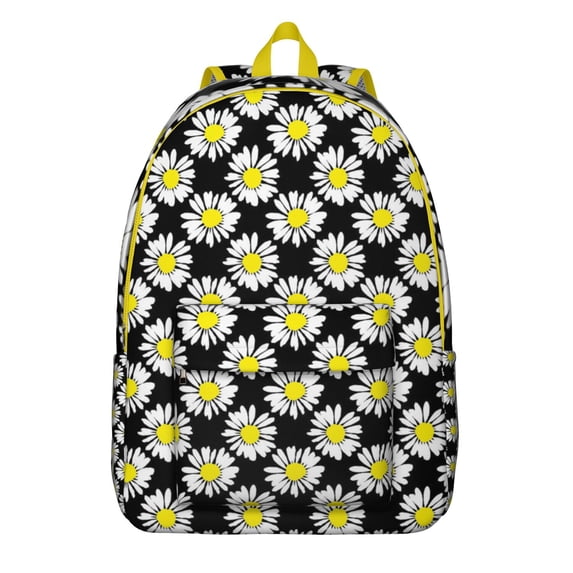 Bright Floral Design Backpack for School College Big Capacity Bookbag with Laptop Compartment Great Gift for Students Professionals