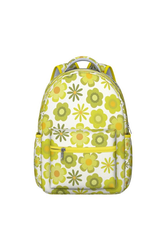 Bright Floral Print Students Backpack Comfortable and Durable School Bag with Romantic Rose and Peony Pattern, Adjustable Strap for Outdoor Adventures