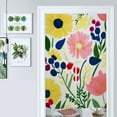 thumbnail image 1 of Bright Floral Summer Print Design Door Curtain Nordic Living Room DoorCurtain Porch Partition Curtain Kitchen Rative Half Curtain, 1 of 4