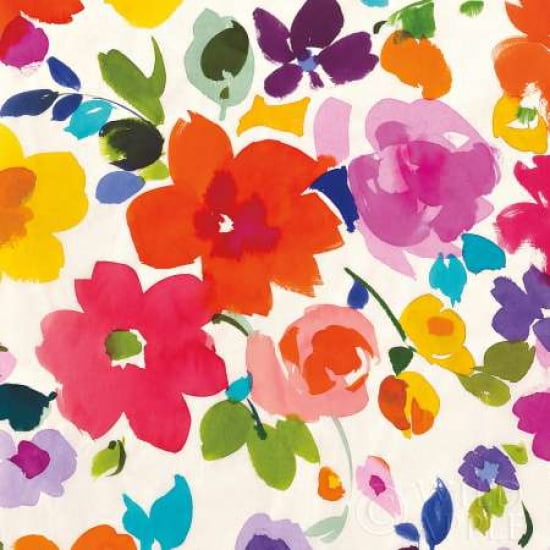 Bright Florals II Canvas Art - Wild Apple Portfolio (24 x 24)