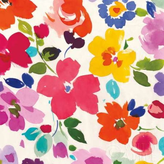 Bright Florals III Canvas Art - Wild Apple Portfolio (24 x 24)