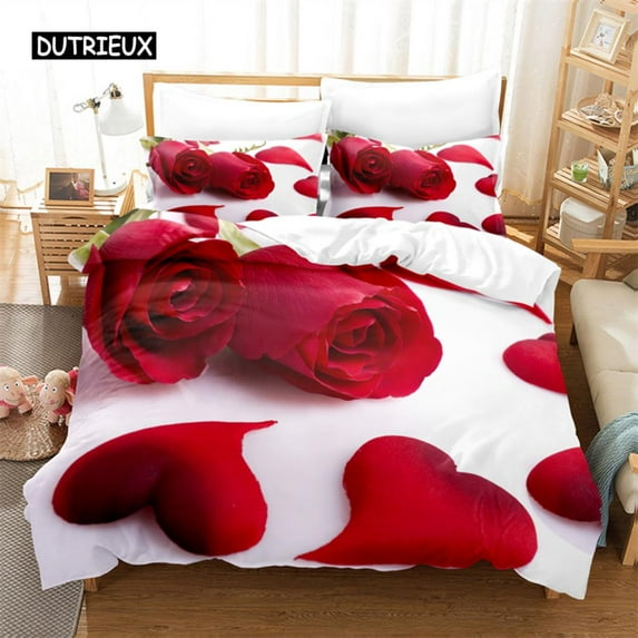 Bright Flowers Bedding Set Duvet Cover Set 3d Bedding Digital Printing Bed Linen Size Bedding Set F