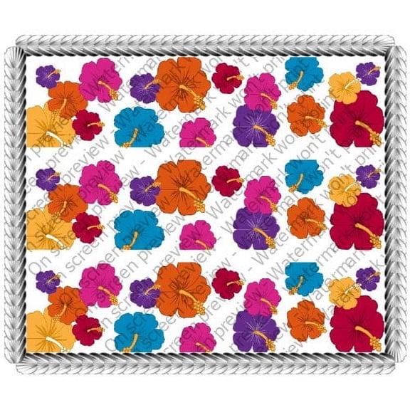 Bright Flowers Edible Cake Border Designer Strips