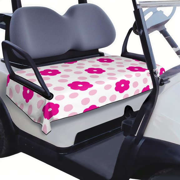 Bright Flowers Microfiber Golf Cart Seat Protector 51" x 31" for Universal Golf Cart Front Seat Soft Absorbent Towel
