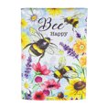 thumbnail image 1 of Bright Flowers and Bumblebees Garden Suede Flag, 1 of 1