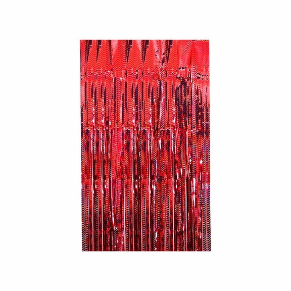 Bright Foil Rain Curtain, Shimmer Party Backdrop for Birthday Wedding Event Decorations -LAILLSH