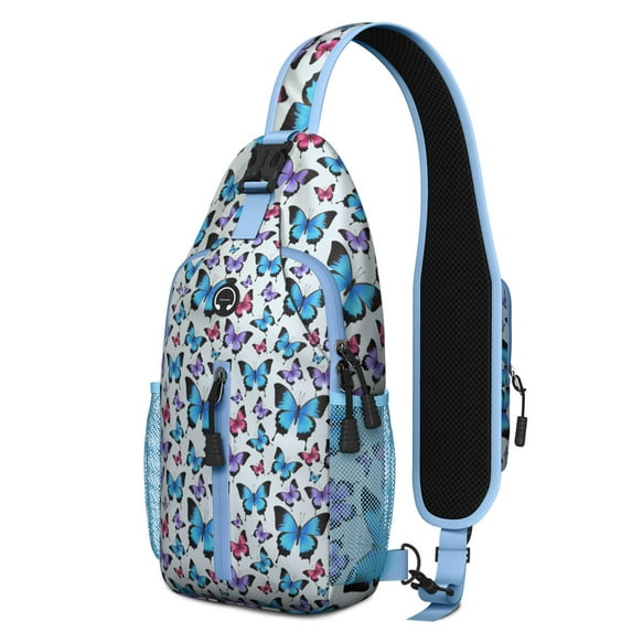 Bright and Fresh Lemon Sling Backpack with Retro Floral Design – Water-Resistant Crossbody Shoulder Bag with Secure Zippers, Partitioned Compartments, Large Front Pocket, Perfect for Lemon Lovers