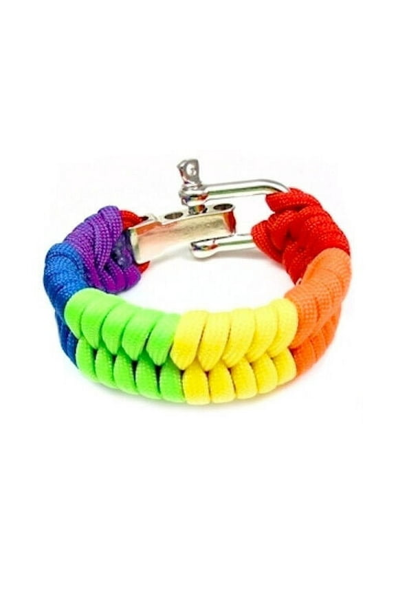 Bright Full Rainbow Paracord Bracelet - LGBT Gay Pride & Lesbian Pride Wristband