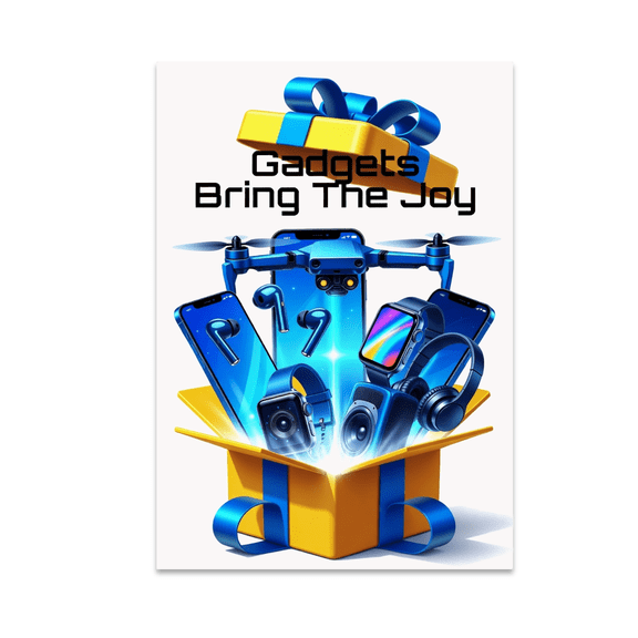 Bright Futuristic Decor - Gadget Enthusiast - 13x19 Poster Print