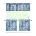 thumbnail image 1 of Bright Garden Print Kitchen Curtains Set - 3 Piece Rod Pocket Tier Curtains, 1 of 6