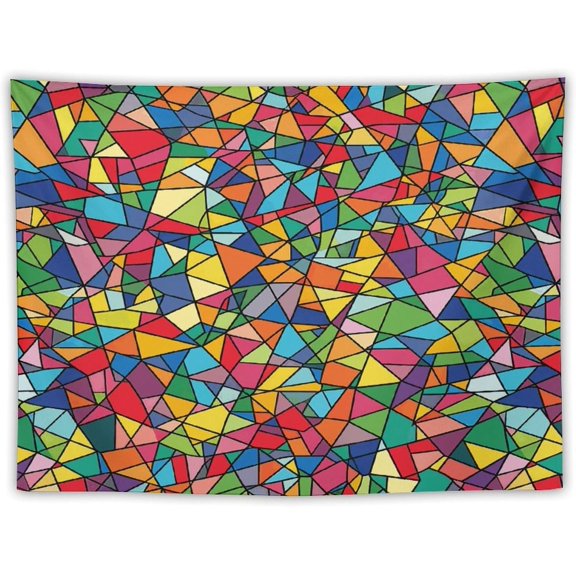 Bright Geometric Shapes Printed Tapestry, Personalized Tapestries Wall Decor for Bedroom Living Room Dorm, 30x40 Inches