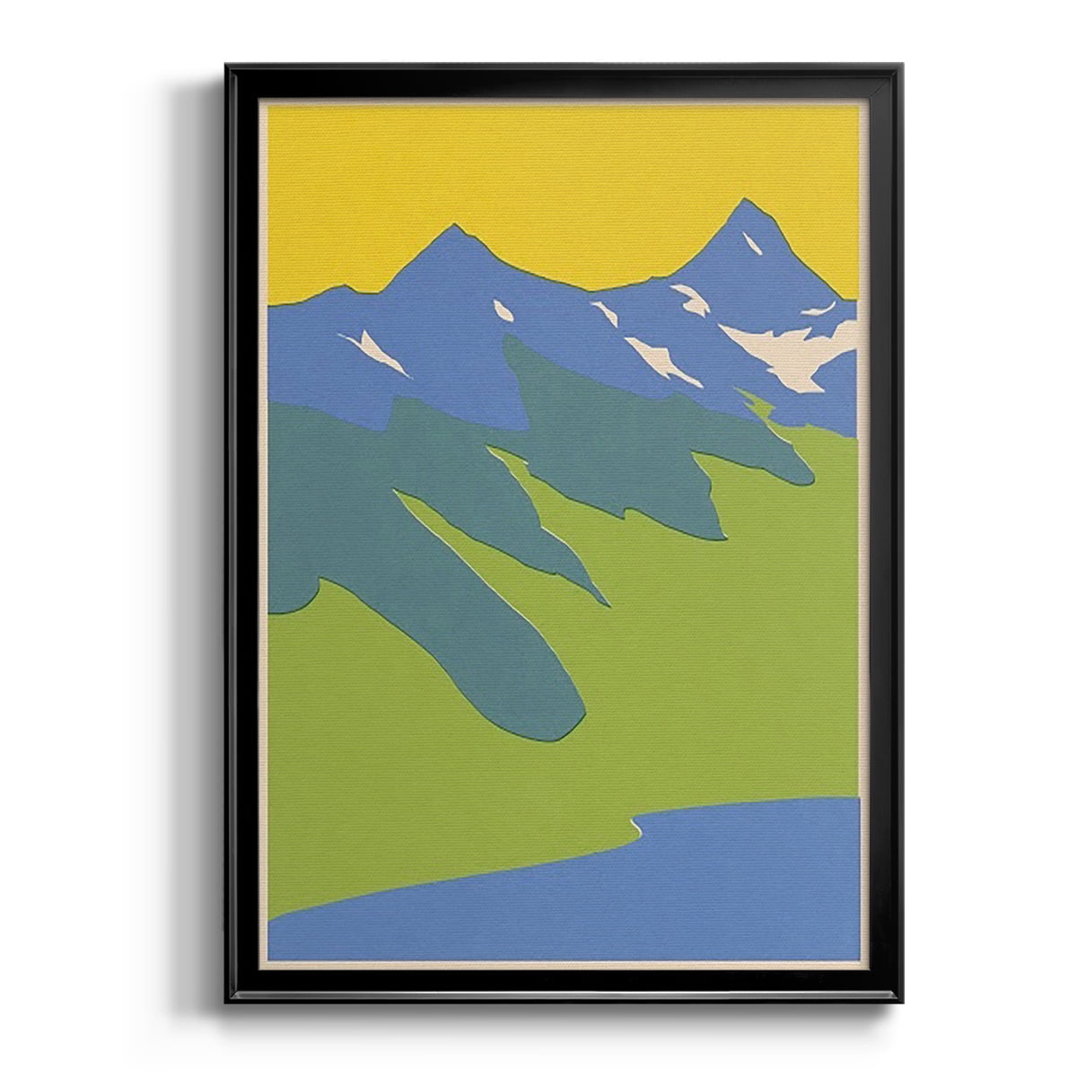 Bright Glacial Lake II Premium Framed Print, in Gold, Black, or Silver - Ready to Hang