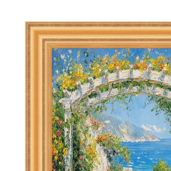 Bright Gold Leaf Wave Picture Frame 30x30 frame