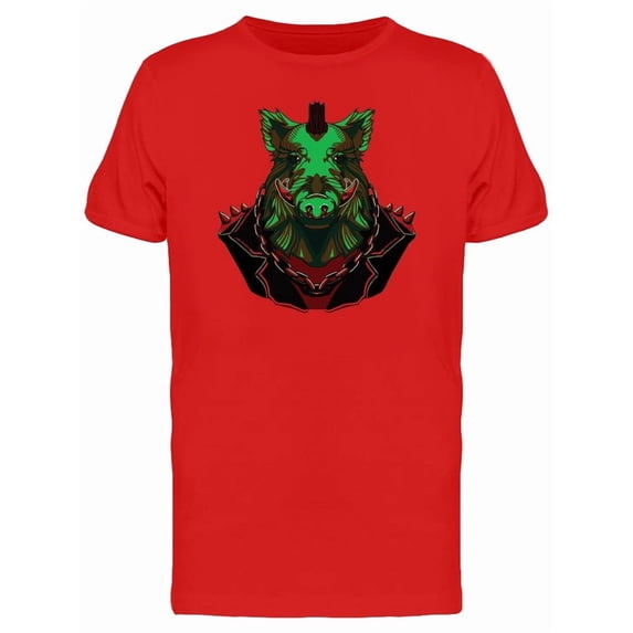 Bright Green Boar Biker Tee Men's -Image by Shutterstock