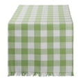 thumbnail image 1 of DII Heavyweight Check Fringe Table Runner, 1 of 4