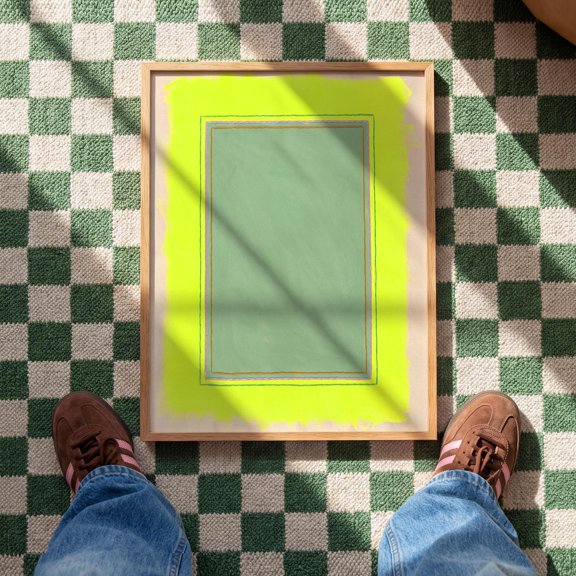 Bright Green Poster Lime Sage Dopamine Wall Art , Poster Print Only
