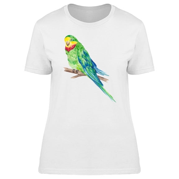 Bright Green Tropical Bird T-Shirt Women -Image by Shutterstock, Female Large