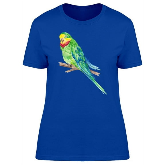 Bright Green Tropical Bird T-Shirt Women -Image by Shutterstock, Female x-Large