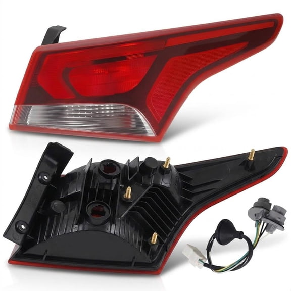 Bright Halogen tail light assembly, brake light assembly with Driver Side and Passenger Side, Waterproof Right Tail Light Assembly Compatible with 2017-2019 Accent