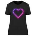thumbnail image 1 of Bright Heart Neon Sign T-Shirt Women -Image by Shutterstock, Female 3X-Large, 1 of 2