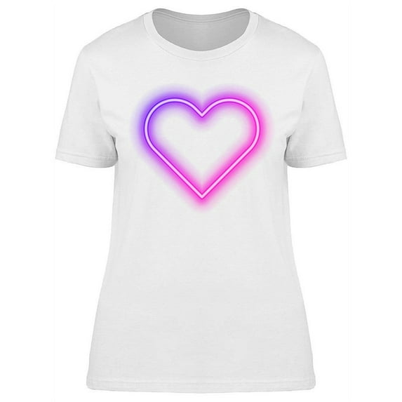 Bright Heart Neon Sign T-Shirt Women -Image by Shutterstock, Female x-Large