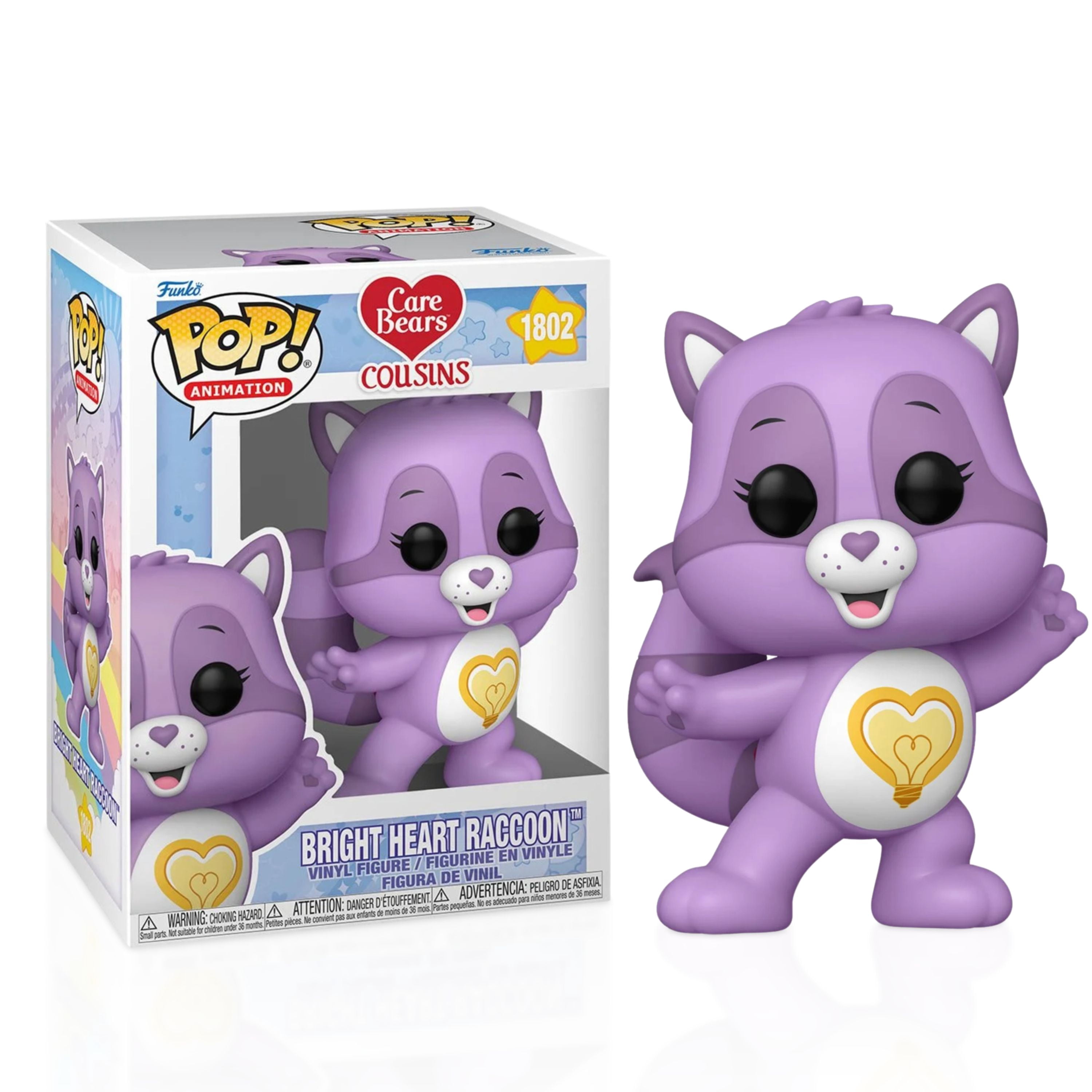 Care Bears & Cousins Toddler Bright Heart Raccoon Costume - Purple Faux Fur Jumpsuit (Size 4T) - View #3