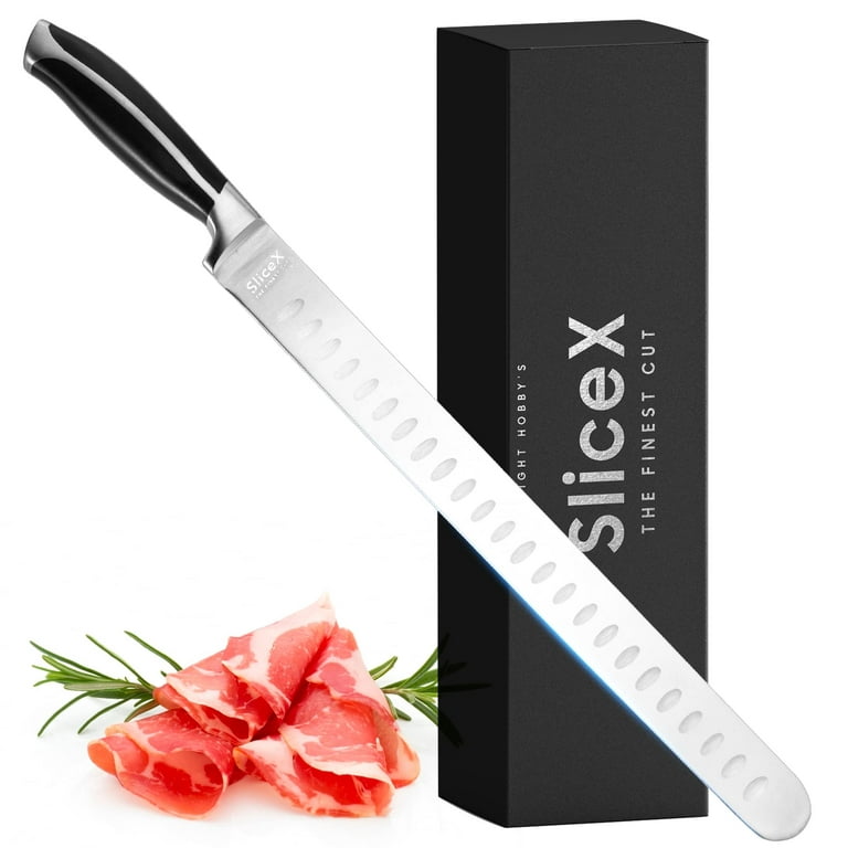 Bright Hobby Stainless Steel Meat Carving Knife - Razor Sharp 12 in Large Slicer  Carving Knife 