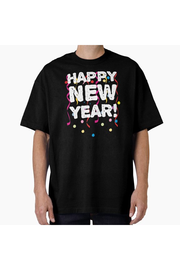 Bright Holiday Celebration New Year Confetti Fun Unisex T Shirt, up to size 5XL