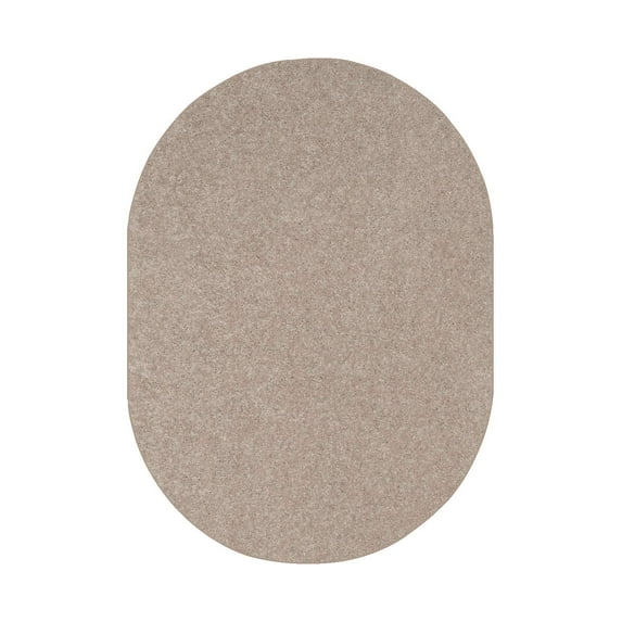 Bright House Solid Color Area Rugs Beige - 6' x 8' Oval