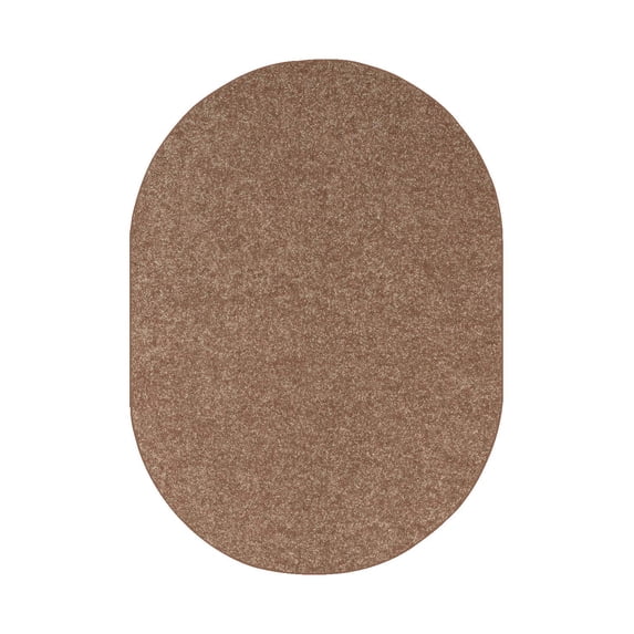 Bright House Solid Color Area Rugs Brown - 3' x 5' Oval
