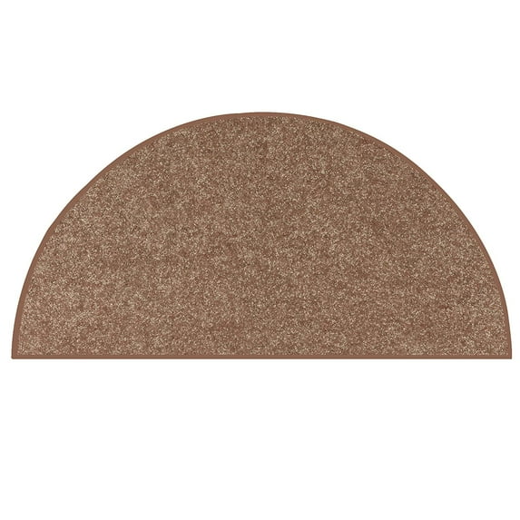 Bright House Solid Color Area Rugs Brown - 33" x 66" Half Round