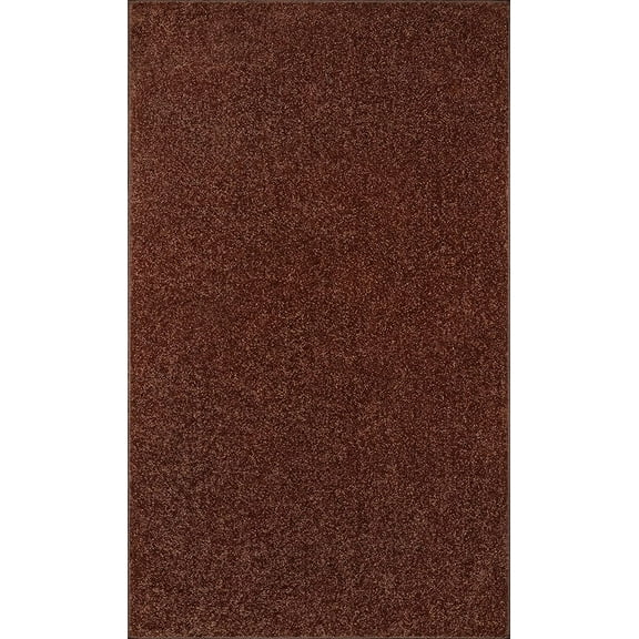 Bright House Solid Color Area Rugs Chocolate - 1.5' x 2.25'