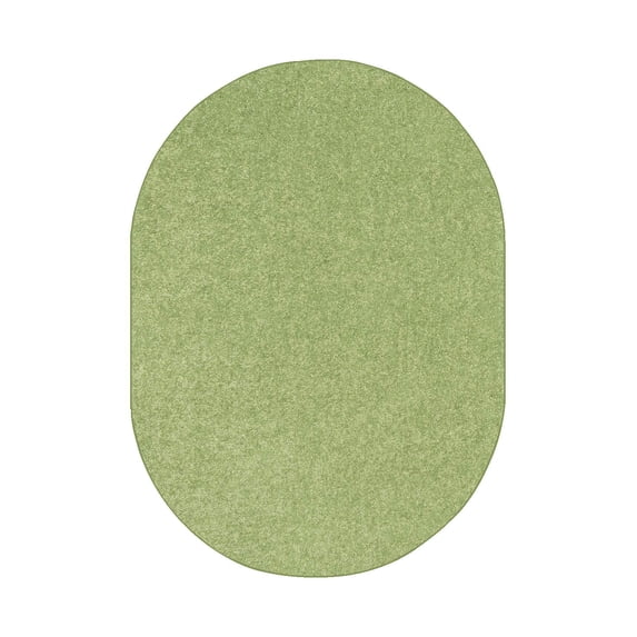 Bright House Solid Color Oval Shape Area Rugs Lime Green - 3' x 5' Oval