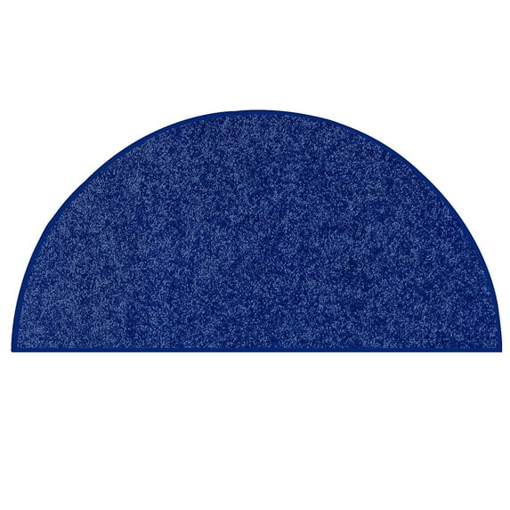 Bright House Solid Color Area Rugs Neon Blue - 48" x 96" Half Round